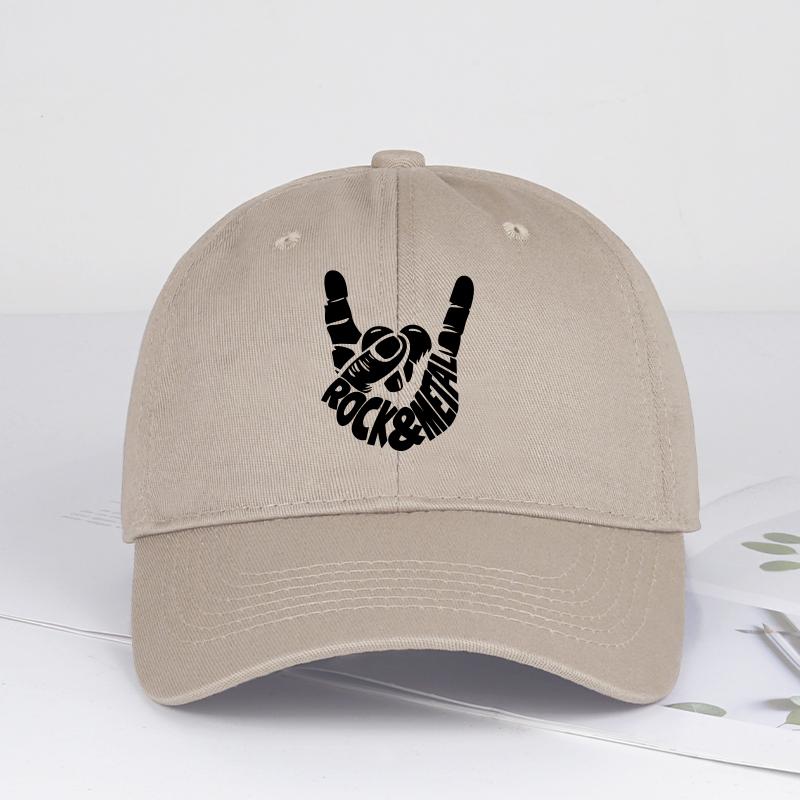 Rock & Metal Hand Gesture Baseball Cap Adjustable Unisex Streetwear Heavy Metal Fan Hat