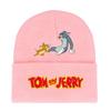 Jerry And Tom Cartoon Print Knitted Hat Hip Hop Cap Outdoor Fashion Gift Unisex