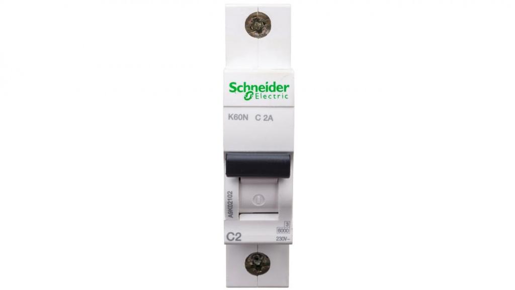 Circuit breaker 1P C 2A 6kA AC K60N A9K02102