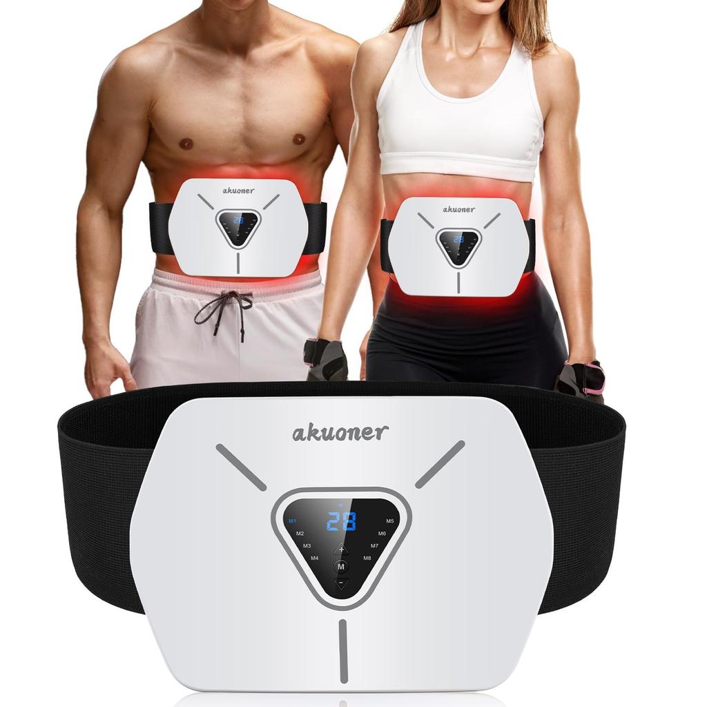 for EMS Abdominal Muscle Training No Gel Sheets 6 Abdominal 3D Alternating 8 30 Intensity Large LCD USB Abdominal Training Adjustable Belt Easy