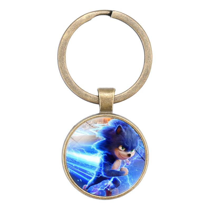 Sonic The Hedgehog Time Stone Keychain Cartoon Style Key Accessory Mix Material