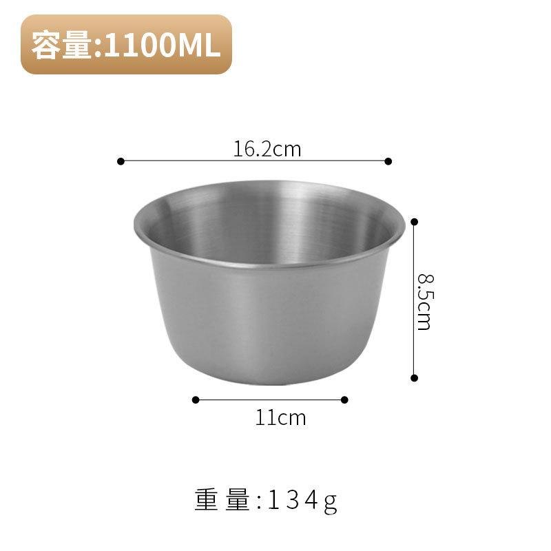 

Корейская фруктовая салатница из нержавеющей стали, многофункциональная миска для смешивания, золотисто-серебристая, большая емкость, суповая миска, кухонная утварь