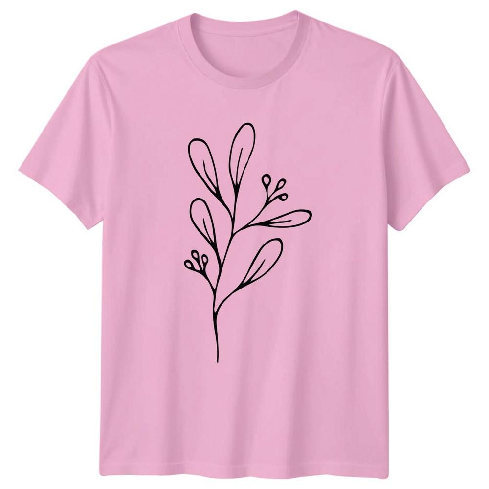 Minimalist Botanical Simple Aesthetic TShirt Floral Illustration Gift