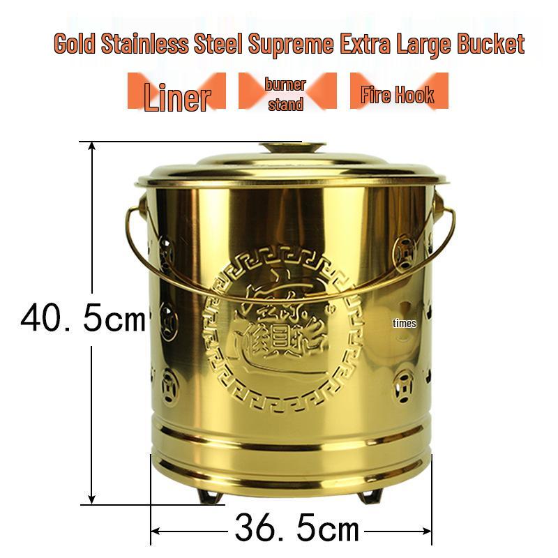 Stainless Steel Paper Burning Basin - Fire Pit and Incinerator Bucket