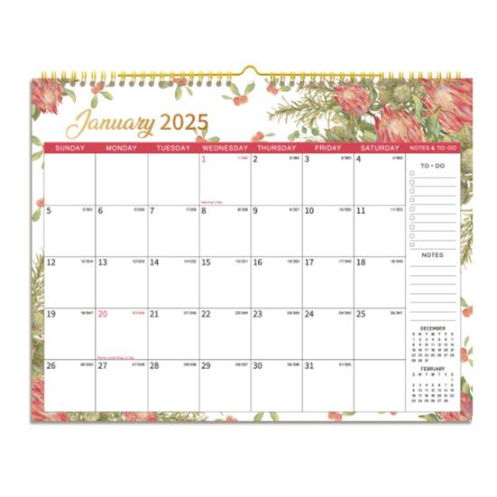 2025 Wandkalender, Monats-Tagesplaner, 12-Monats-Zeitplan, Organizer, Wanddekoration zum Aufhängen für das Home Office