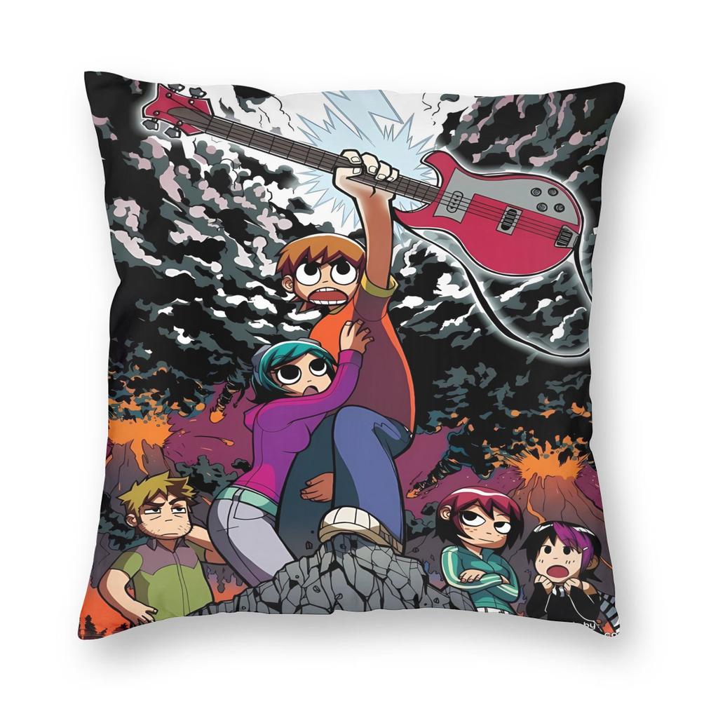 Scott Pilgrim Guitar Fight Pillow Cover Novelty Pillow Case For Chair Sofa Home Decor Design Pillowcases Gift Idea