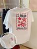Unisex Double Sided Starfish Tshirt Trendy Back Graphic Streetwear Summer Loose Oneck Pullover Aesthetic Tee
