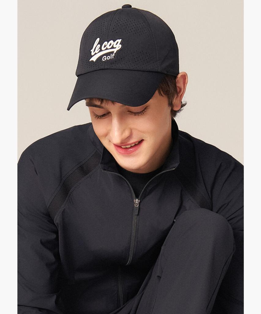 LECOQ GOLF Men'S Perforated Logo Ball Cap _Blck Gr121Mcp11