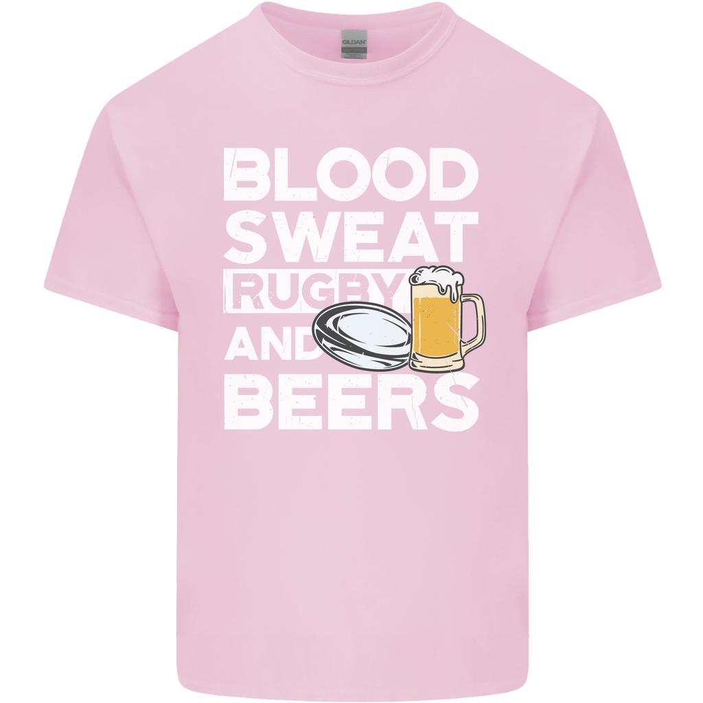 Blood Sweat Rugby and Beers Funny Unisexs Light Cotton TShirt
