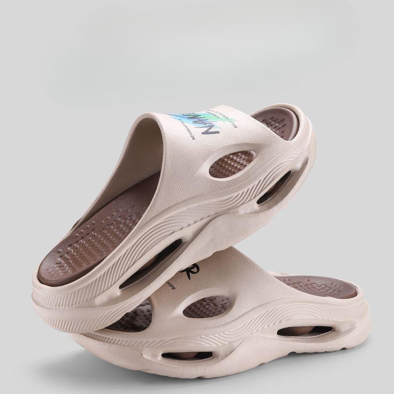 

Мужские тапочки на толстой подошве, антизапаховые, новые, однотонные, для улицы, противоскользящие, подходят для повседневной носки на пляже 44-45 хаки