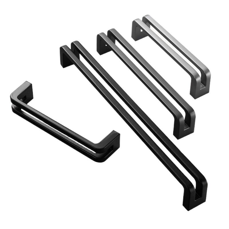Nordic Furniture Handles Gray Black Brushed Kitchen Cabinet Pulls Handle For Cabinets And Drawers Knobs Kitchen Accesso Hardware