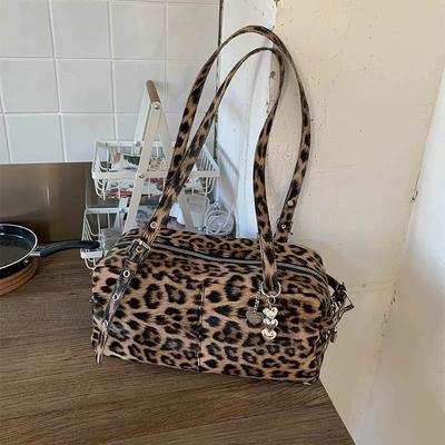 Damen Crossbody-Tote mit Leopardenmuster und großem Fassungsvermögen - Neu 2025 Herbst/Winter Lässige Mode Pendler-Umhängetasche.