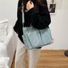 Casual Simple Shoulder Tote Bag Messenger Bag Women's 2025 Large-capacity Corduroy Women's New Handbag