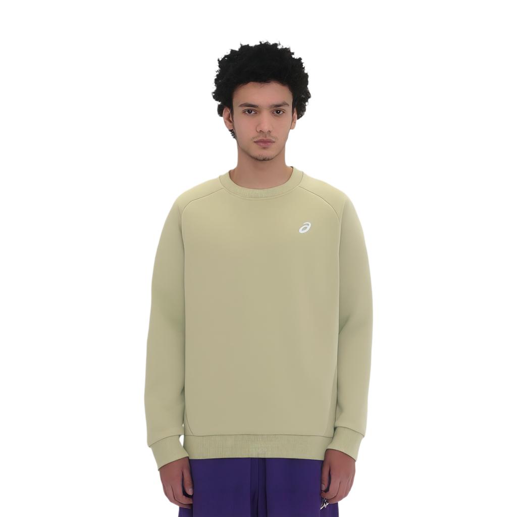 Asics Mens Reflective Night Vision Moisture-Wicking Quick-Dry Pullover Crewneck Sweatshirt Men Sweatshirt Khaki 2031E859-300