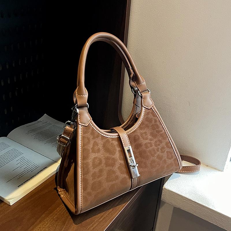 Retro Niche Texture Handbag Small Bag Women's 2025 New Leopard Print Small Square Bag Versatile Shoulder Messenger Bag