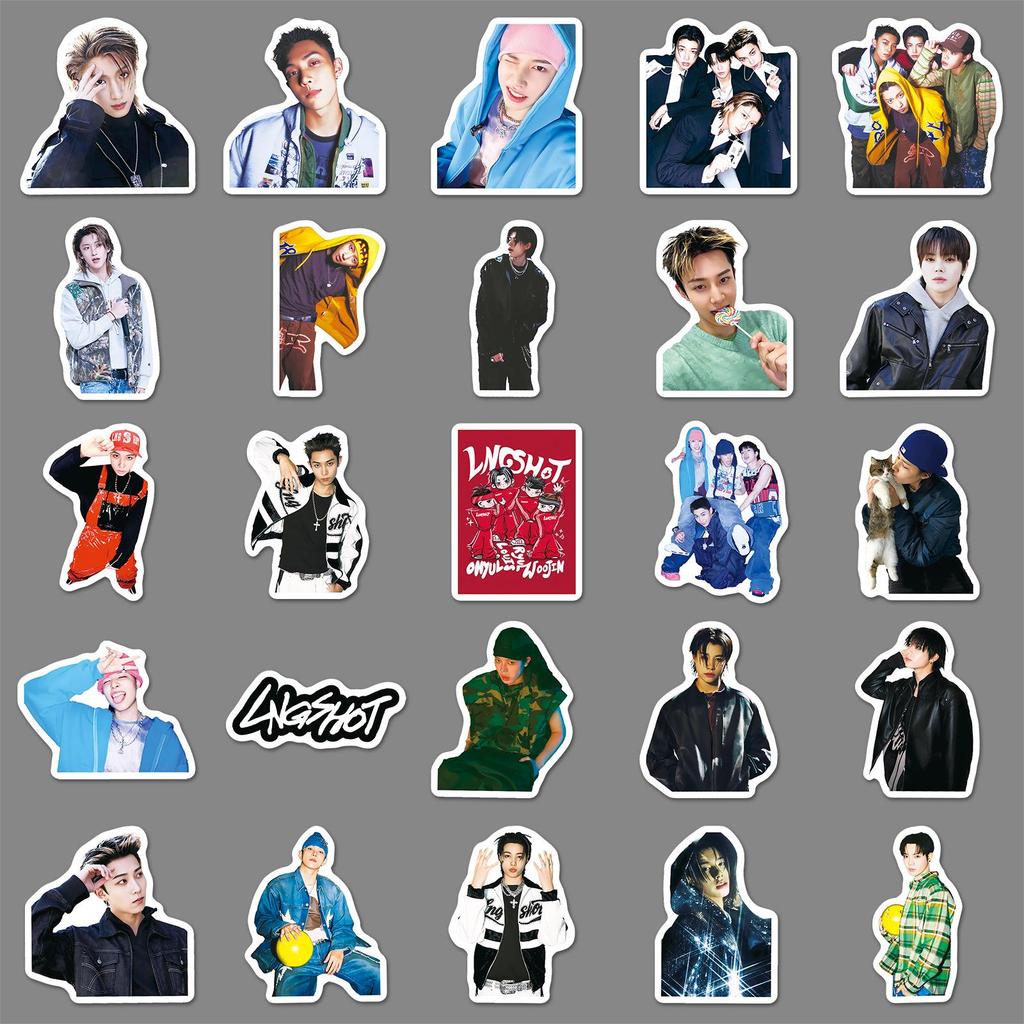 50 Longshot Korean Star Boy Group Waterproof DIY Stickers for Guitar & Notebook
