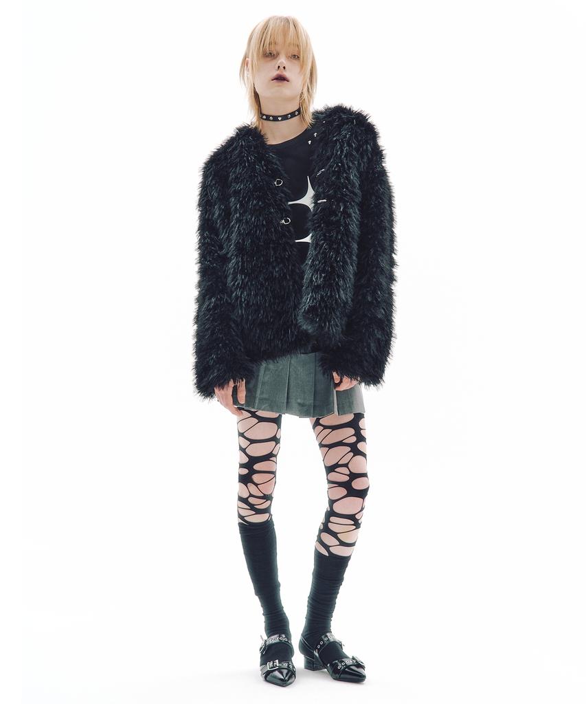 Tripshop Shaggy Fur Jacket