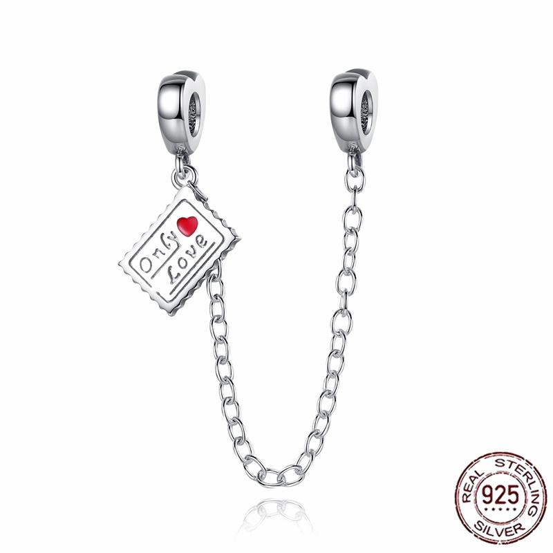 Stříbrný Křišťálový Pavé Bezpečnostní Řetízek Pevný Klip Pramen Přívěsek Vhodný pro Ženy Náramek Stříbrné Šperky Párty Narozeninový Dárek