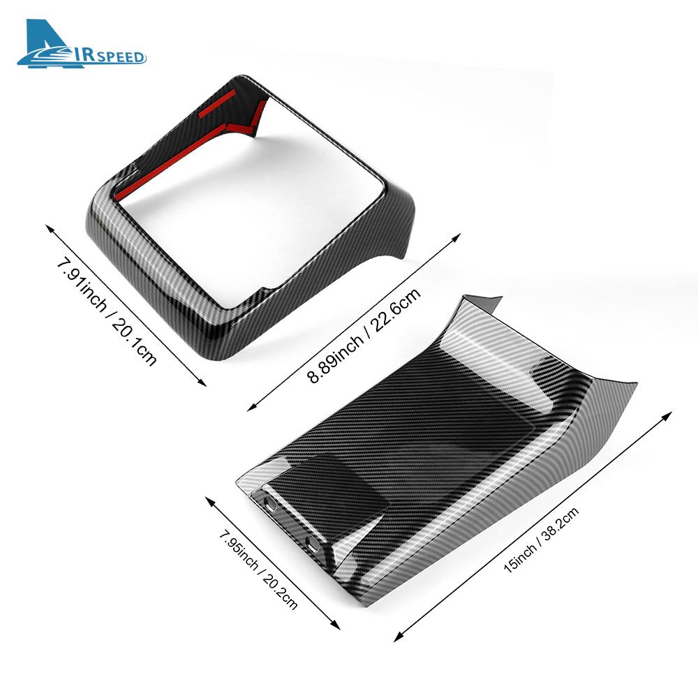 ABS Carbon Fiber Rear Air Conditioning Vent Protective Cover For Tesla Model 3 Highland 2025 Model Y Juniper 2025 Accessories