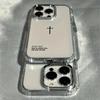 Simple Clear Jesus Cross Phone Case For IPhone 17 16 15 14 13 12 11 Pro Max Air Plus Transparent Back Protective Cover Funda