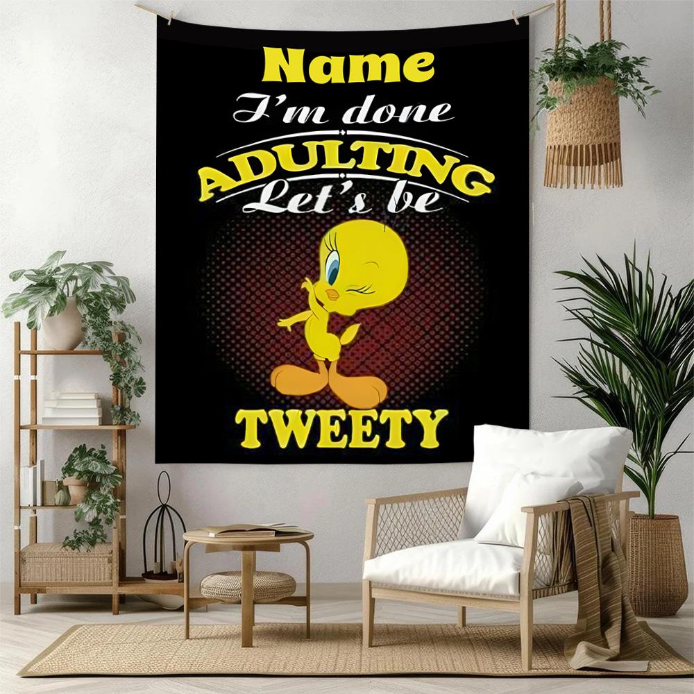 Warner Custom Your Name Wall Decor Tapestry Art For Pet Memorial Birthdaywedding Party Backdrop Family Gift