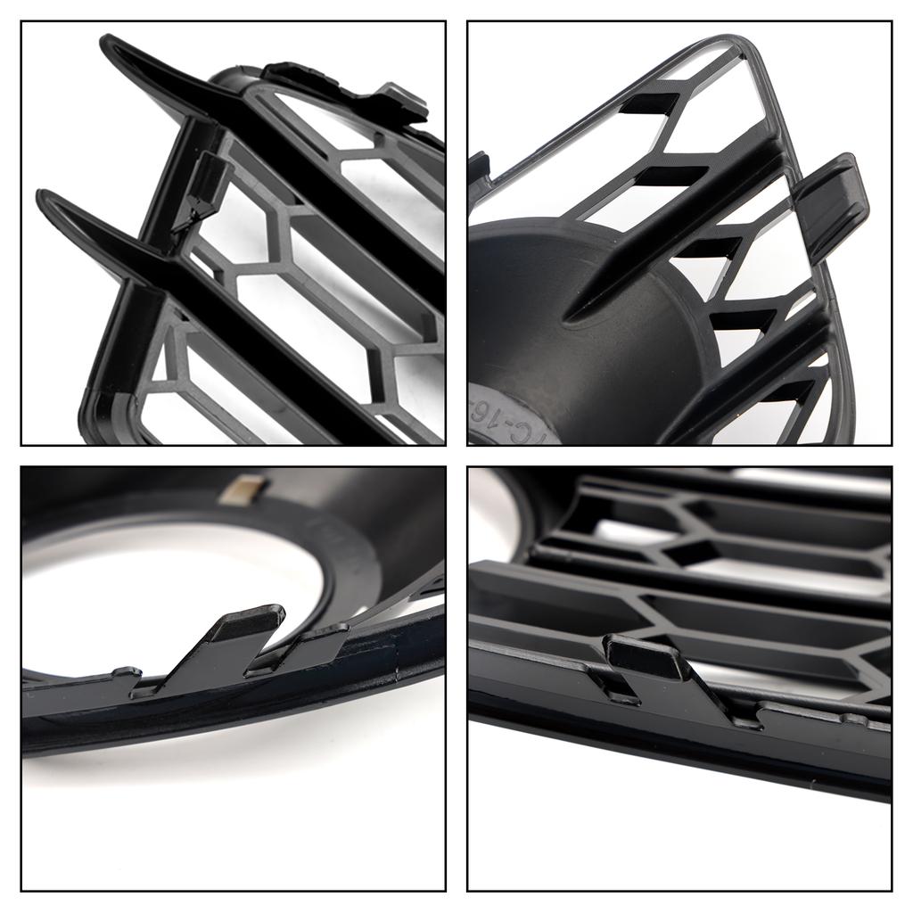 Honeycomb Front Bumper Fog Light Grill Cover 8P0807682 8P0807681 Fit for A3 8P S-Line 2009-2012