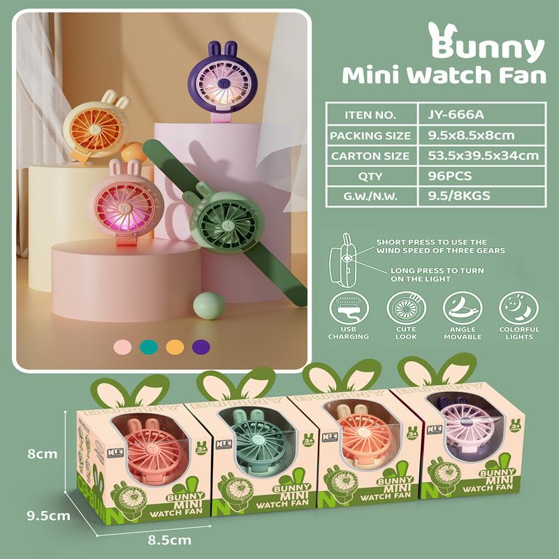 

Мультяшный вентилятор-часы, Ручной мини-вентилятор, Маленький электрический вентилятор с USB-зарядкой и маленьким ремешком для запястья разноцветный