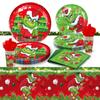 The Christmas Themed Party Decorations Supplies Set Plates Napkins Cups