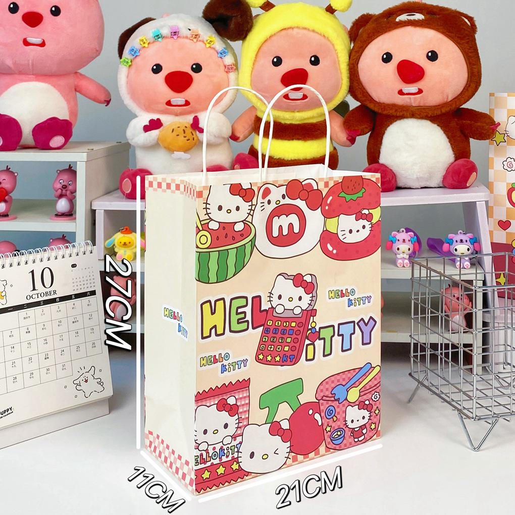 Cute Cartoon Kraft Paper Tote for Jewelry & Small Gifts