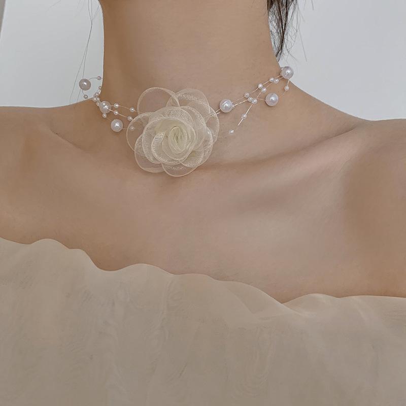 

High-end Mori pearl neck cha choker neck acceorie niche deign necklace uperfai temperament collarbone cha