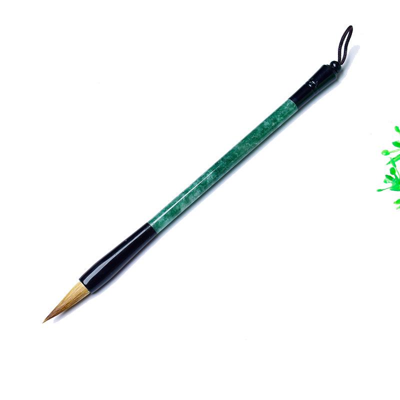 

Natural A-Grade Jadeite Pen - Jade Brush, Four Treasures of Study, by Sihui Jewelry