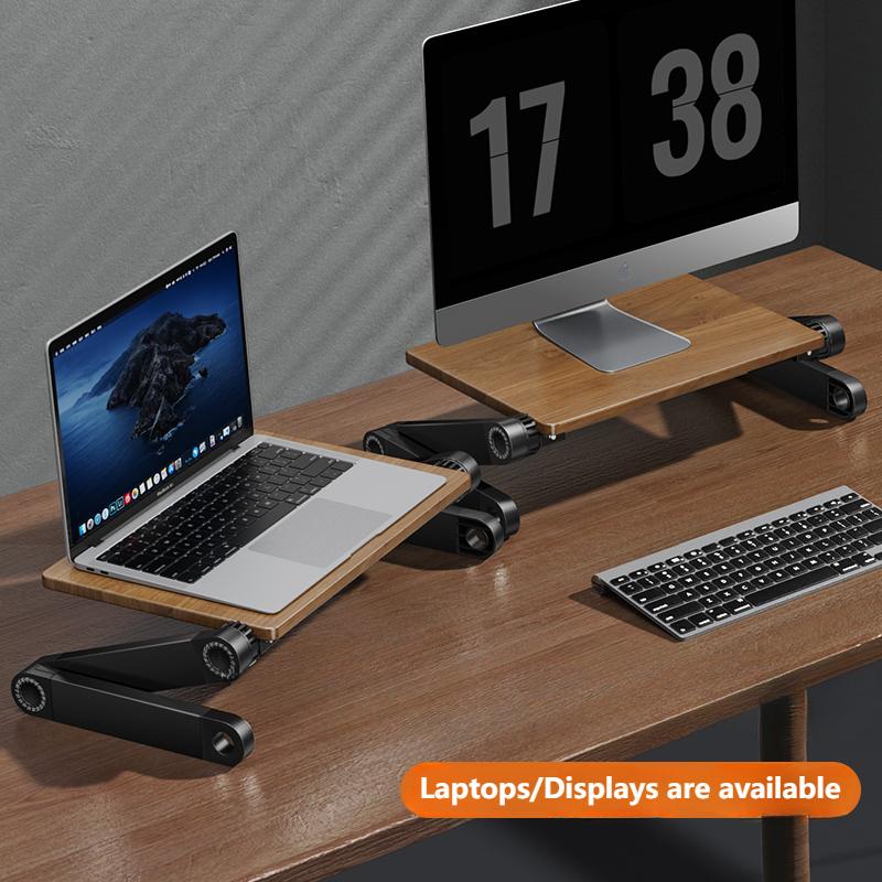 Oatsbasf Portable Solid Wood Macbook Stand Laptop Booster Holder for Desk Vertical Height Adjustable Notebook Projector Bracket