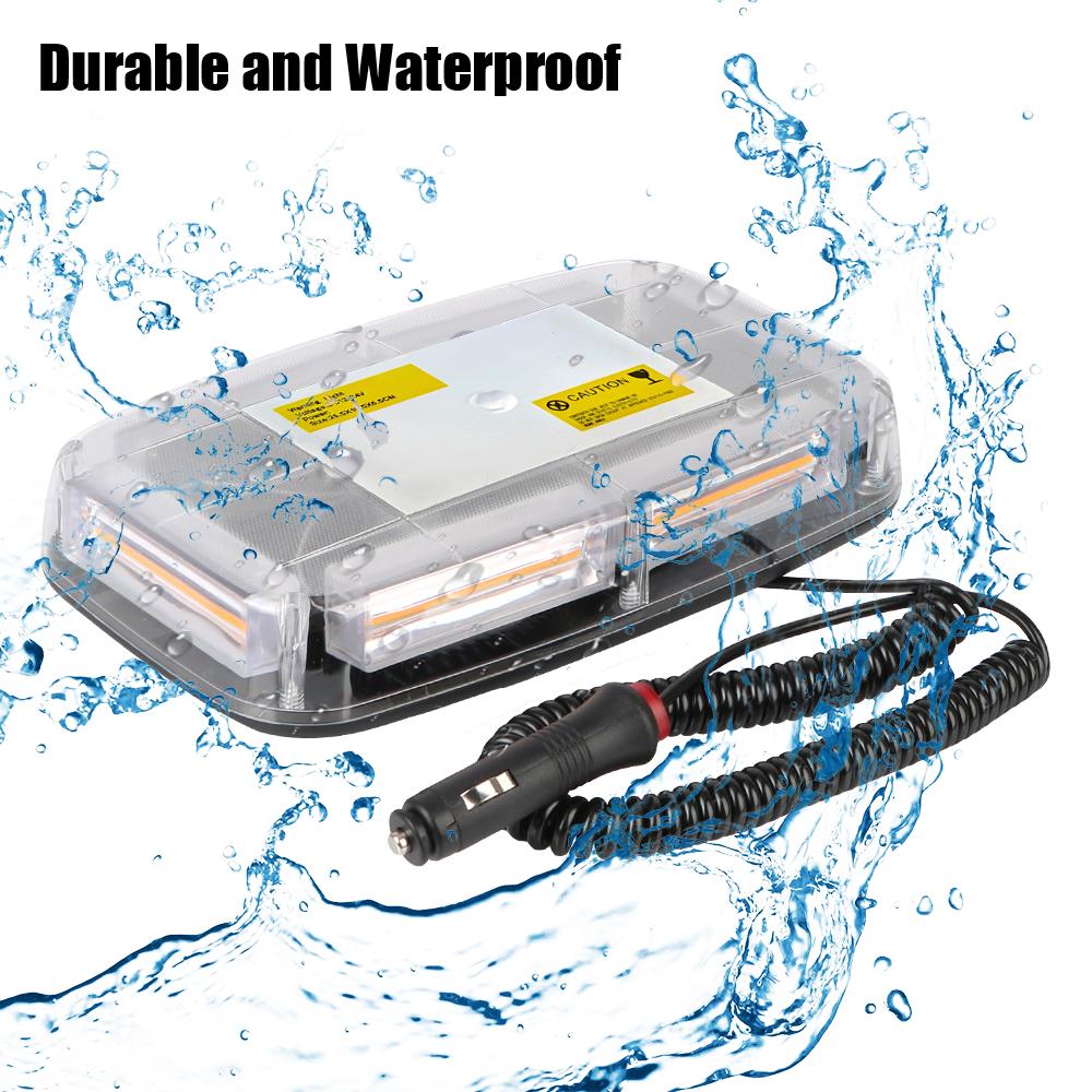 Car Strobe Warning Light Emergency Signal Lamp Vehicle Roof Flashing Beacon DC12~24V Yellow LED COB Ceiling Lamp Car Lights Police Flasher