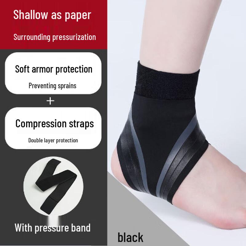Tingbai Upgraded High-Elastic Compression Ankle Support Brace (Pair)