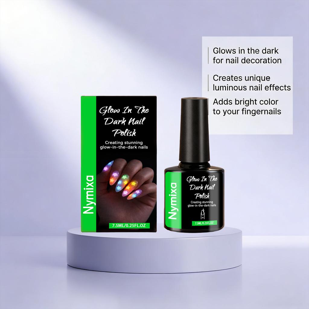 Nymixa Glow-in-the-Dark Nail Polish for Everyday Party Nail Art Decoration, Convenient Night-Glow Nail Polish