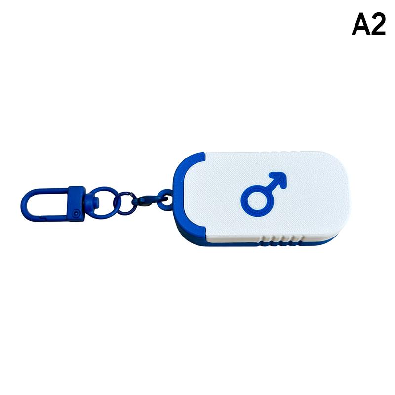 M-Mini Sliding Pill Box With Keychain Medication Organizer Sliding Lid Pill Holder Portable Travel Daily Medication Management