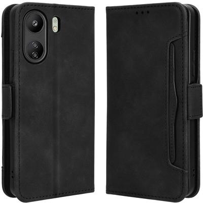 Flip Case for Xiaomi Redmi 13C / Poco C65, Card Slot, Black