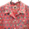 Reyn Spooner 80s Vintage Gold Tag Reverse Print Flag Pattern Short Sleeve Aloha Shirt Women Used