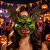Gruselige Teufel Halloween Maske, Fledermaus Vollgesichts Dunkle Fantasy Maske Horror Böse Cosplay Party Requisite für Kostüm Realistisch