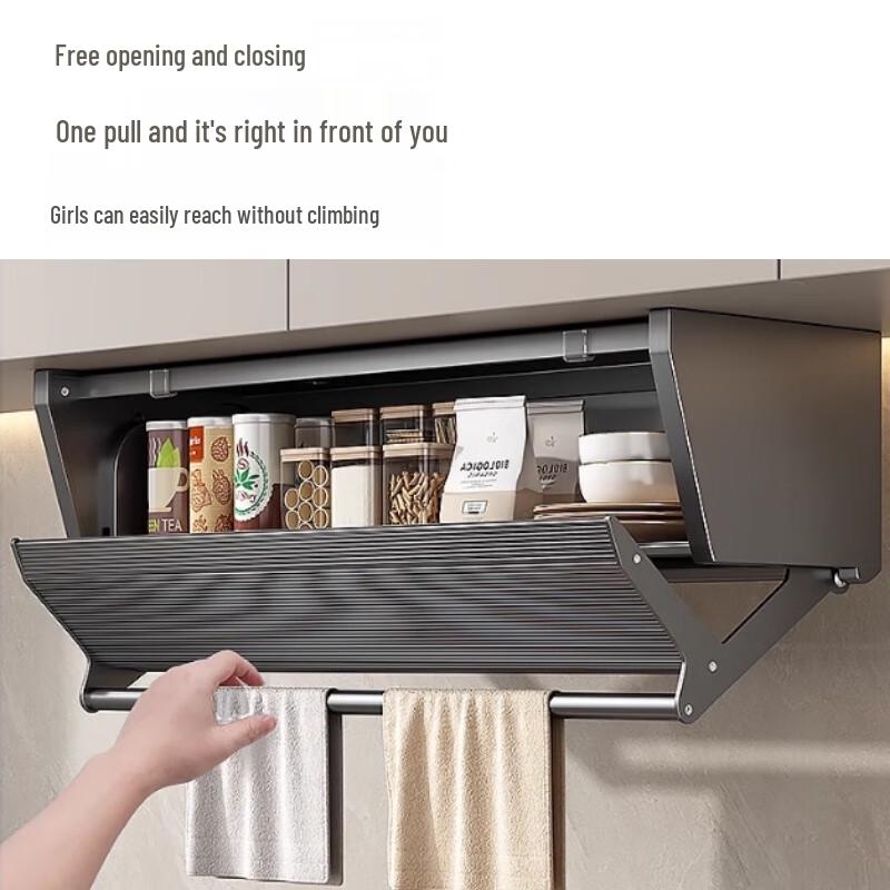 Yunshuang Pull-Down Kitchen Cabinet Shelf - 50cm Width