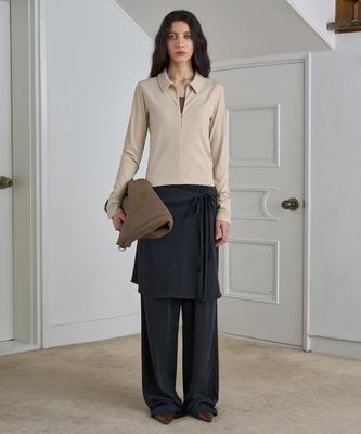 Simeteuligpeosenteu Silky Skirt & Pants / Black