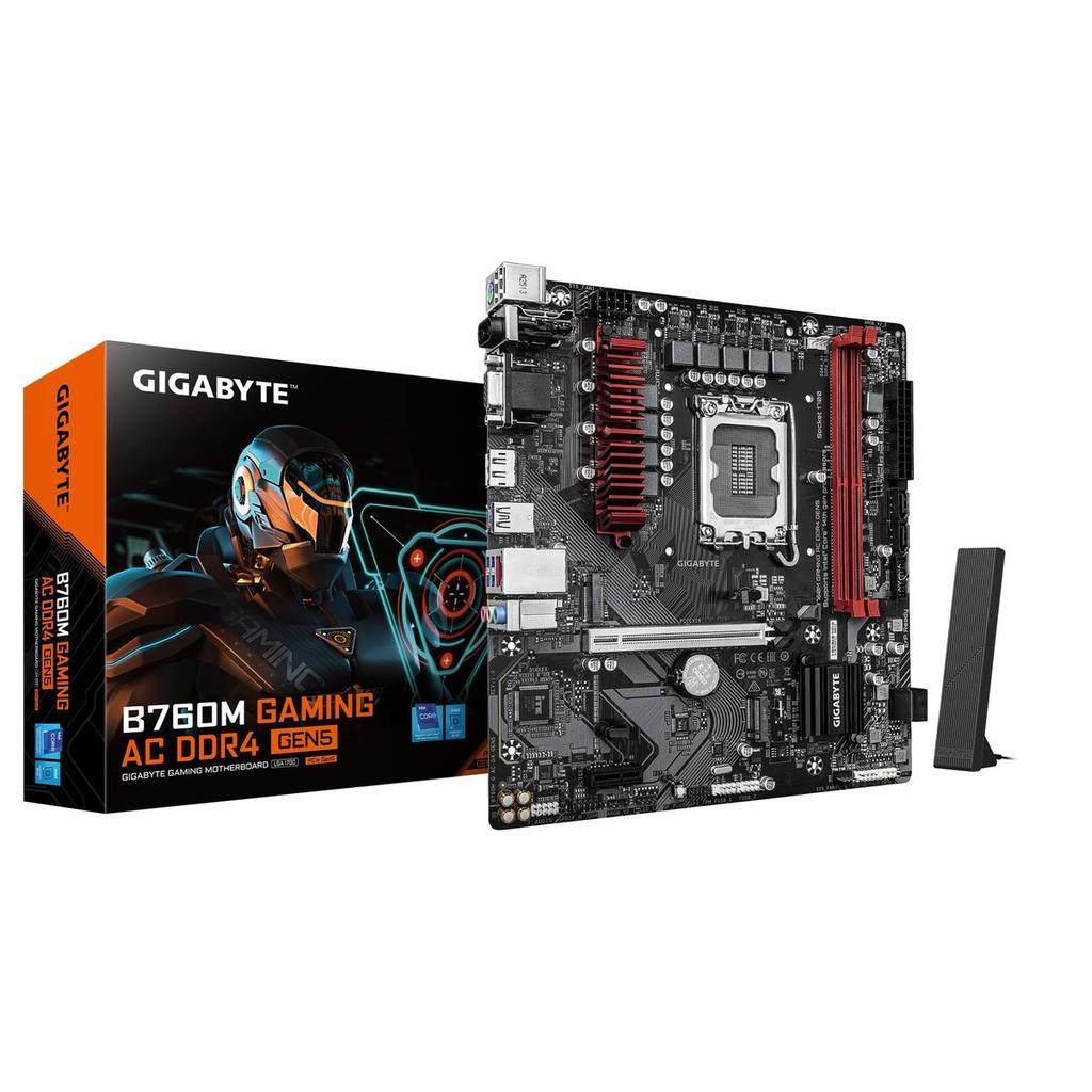 GIGABYTE B760M GAMING AC DDR4 GEN5 Micro-ATX Motherboard LGA1700 Intel B760 PCIe 5.0 Wi-Fi Bluetooth 2.5GbE