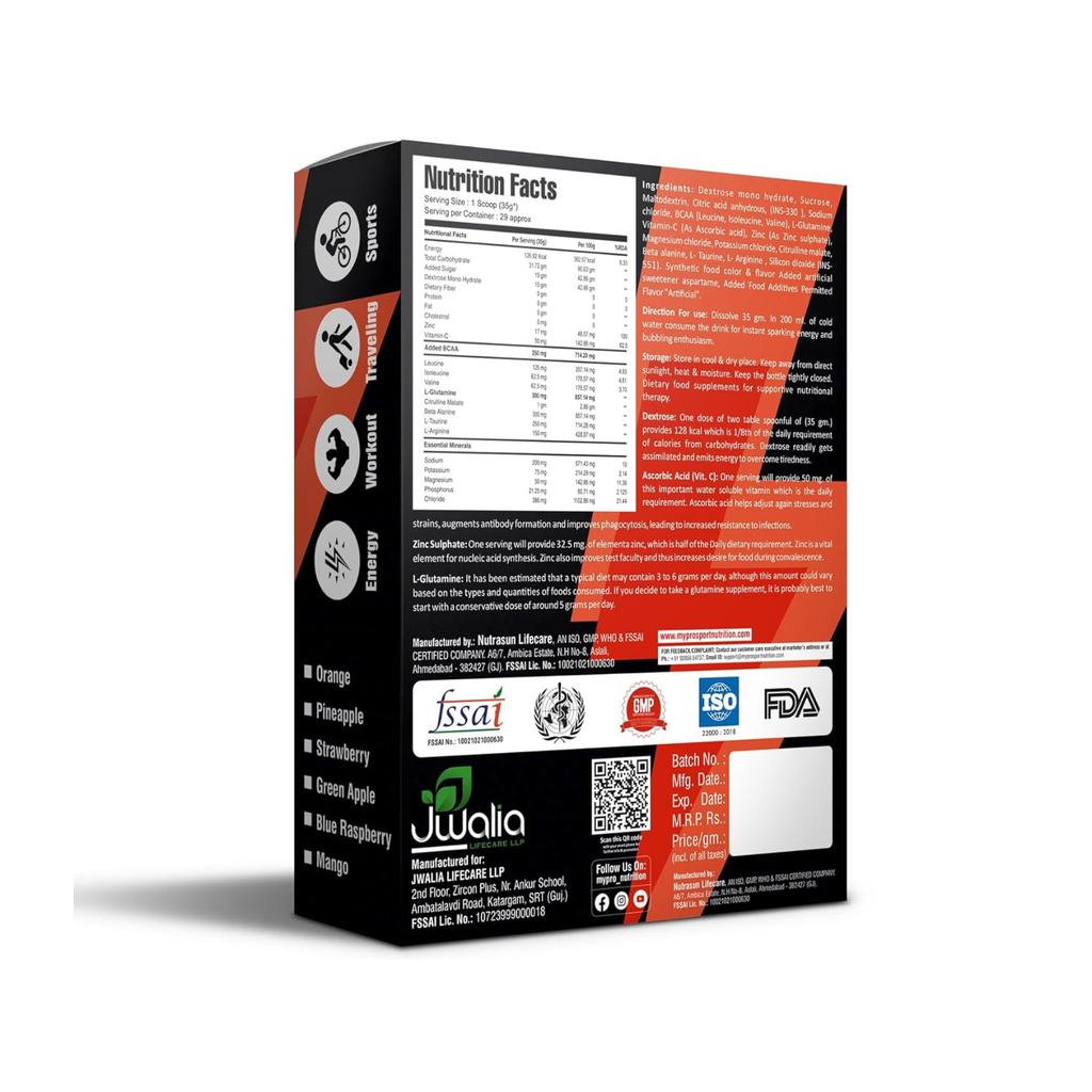 Энергетический напиток Апельсин (1 кг), Instant Energy Drink Powder (Orange),  Mypro Sport Nutrition