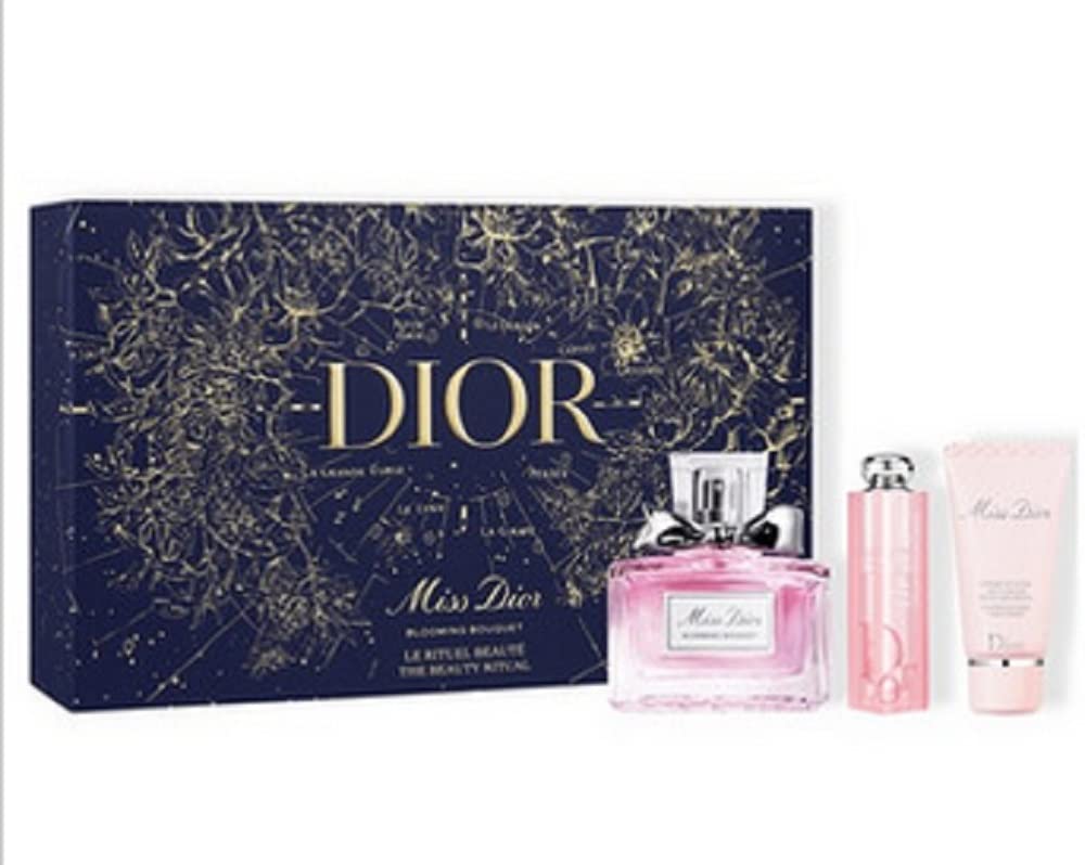 Christian Dior Miss Dior Рождественский Подарочный Набор Помада и Крем для Рук 2021 Парфюм, Бальзам, (Набор из 3 предметов)