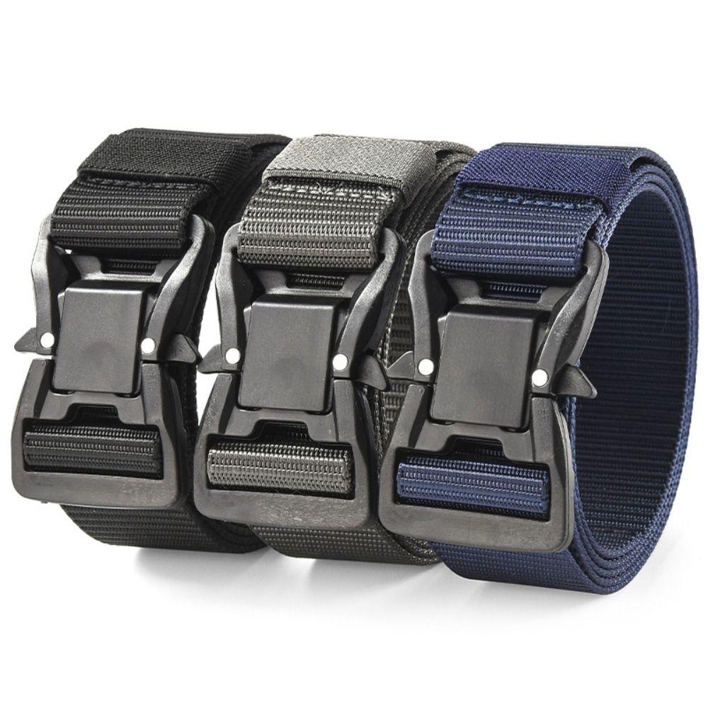 Quick Release Alloy Buckle Waistband 125 140 160 180cm Training Weave Waist Band Canvas Strap