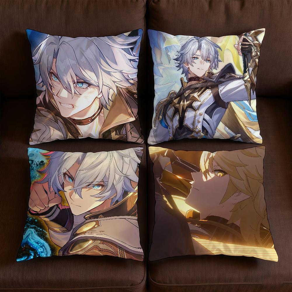 Cushion Cover Rail Soft Honkai Star Case For Sofa Living Room Home Comfortable Office Decor Phainon Protective Pillow Covers