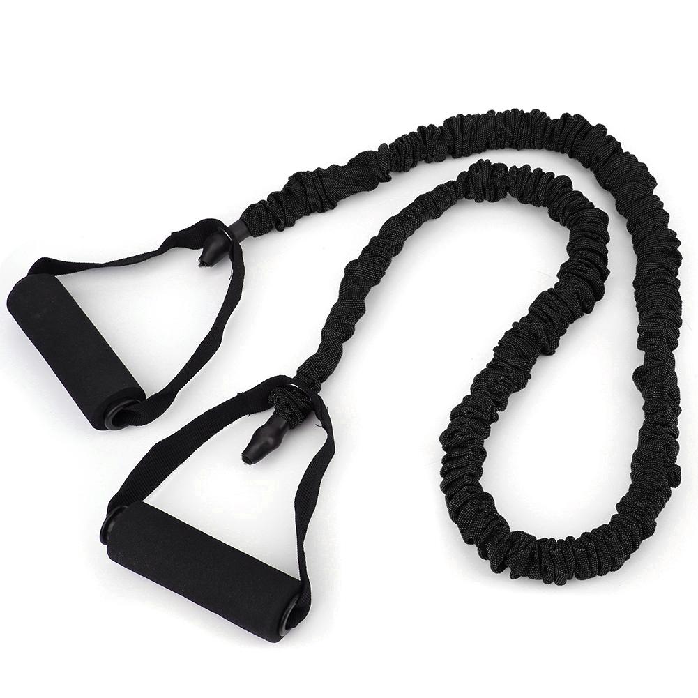 Slotted Pull Rope Fitness Anti Break Indoor Elastic Belt Yoga Power Training Resistance Bands(black(30lb) )