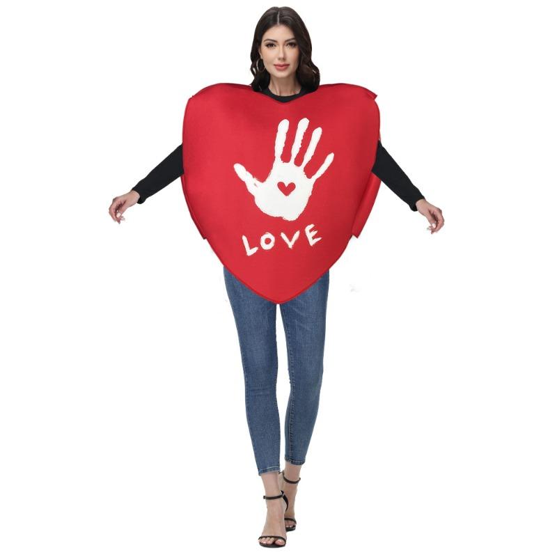 2 New Valentine's Day Clothing Sponge Digital Printing Play Clothing Love Couple Clothing Performance Clothing