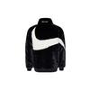 Nike Giacca da Uomo in Velluto di Visone Sintetico con Collo Alto e Zip Nera FB7664-010