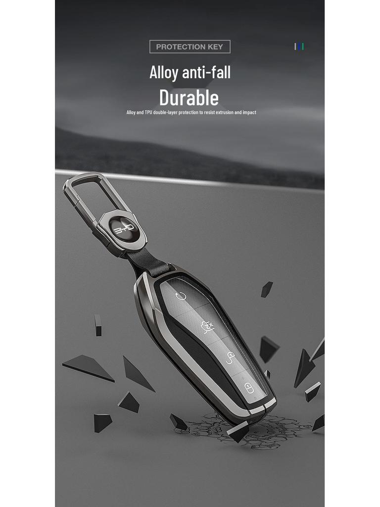 BYD Key Case: Compatible with Song Pro Plus, Yuan DMI, Dolphin, Han, Tang, Qin, Seal, and Destroyer 05 Protective Cover.